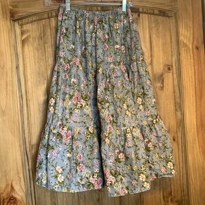 Girls Handmade Floral 100% cotton Skirt